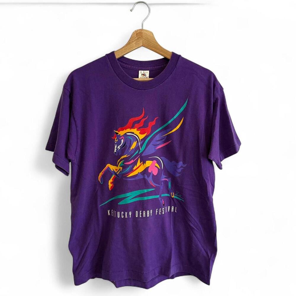 Vintage 90s Kentucky Derby T Shirt Medium